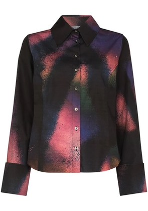 Marques'Almeida abstract print turn cuffs shirt - Pink