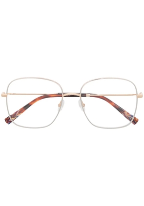 MISSONI EYEWEAR oversized square frame glasses - Gold