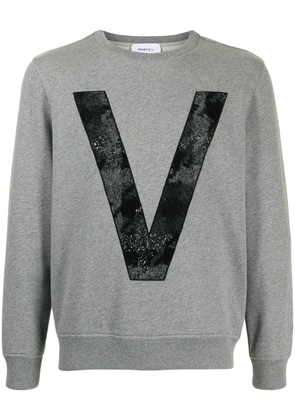 Ports V logo-appliqué sweater - Grey