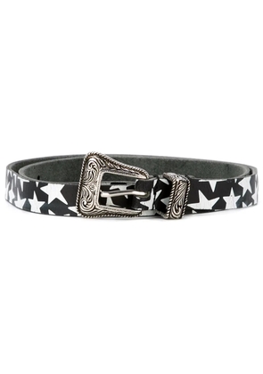 Saint Laurent star print belt - Black