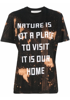 Golden Goose slogan-print T-shirt - Black