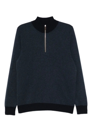 N.Peal temple jacquard sweater - Blue