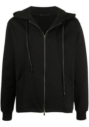 The Viridi-Anne zip-up cotton hoodie - Black