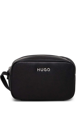 HUGO logo-lettering crossbody bag - Black