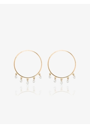 Persée 18kt yellow gold diamond hoop earrings