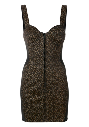 Jean Paul Gaultier Pre-Owned flower print panelled dress - Black