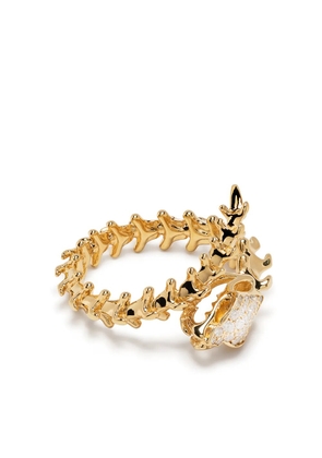 Shaun Leane 18kt yellow gold diamond Serpents Trace wrap ring
