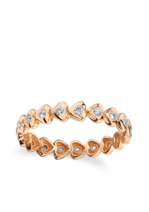 SHAY 18kt rose gold diamond Heart Eternity ring - Pink