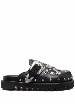 Toga Pulla Sabot metal mules - Black