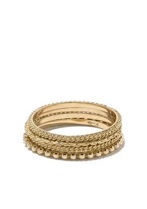 Wouters & Hendrix Gold 18kt gold four rings set - Metallic