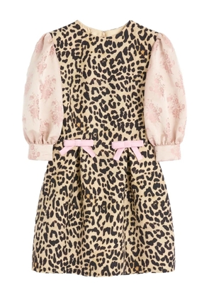 Valentino Garavani leopard-print mini dress - Neutrals