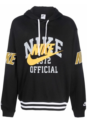 Nike logo-print hoodie - Black