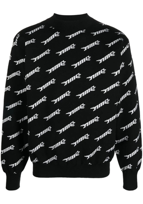 AMBUSH logo-intarsia crew-neck jumper - Black