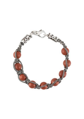 Emanuele Bicocchi beaded braided-chain bracelet - Red