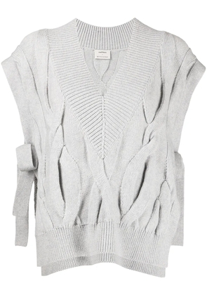 Onefifteen X Beyond The Radar cable knit vest - Grey