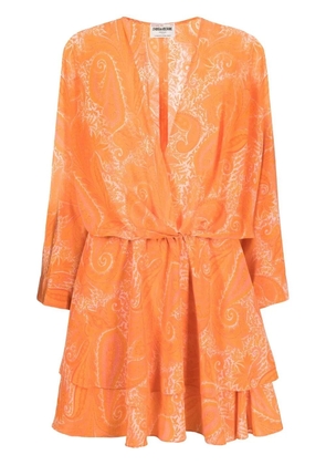 Zadig&Voltaire Hailey paisley-print dress - Orange