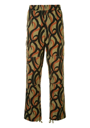 Ports V abstract-print straight-leg trousers - Multicolour