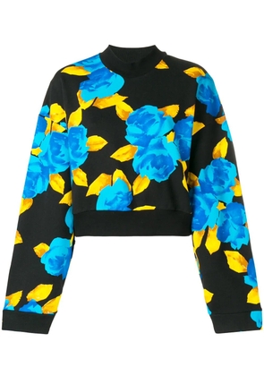 MSGM cropped jersey sweater - Black