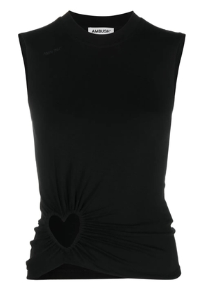 AMBUSH heart cut-out top - Black