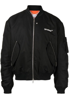 Off-White Diag print bomber jacket - Black