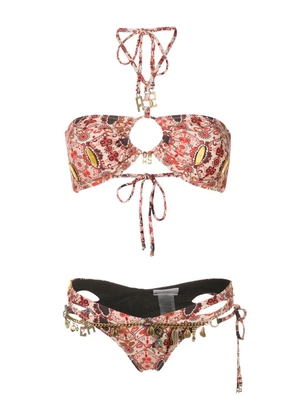 Amir Slama charm-detail halterneck bikini - Red