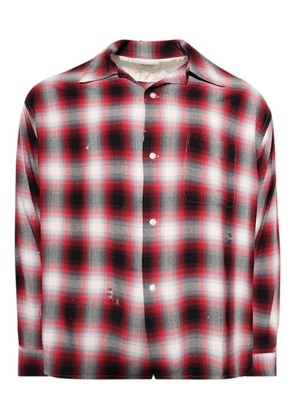 SAINT MXXXXXX check-print shirt - Red