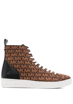 Michael Kors Edie knitted high-top sneakers - Brown