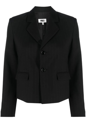 MM6 Maison Margiela striped single-breasted blazer - Black