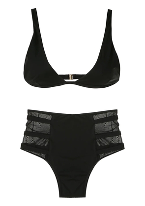 Brigitte hot pants bikini set - Black