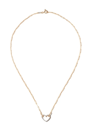 Yvonne Léon 18kt yellow gold diamond-heart necklace