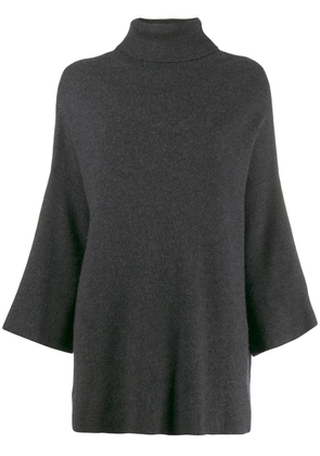 Yohji Yamamoto Pre-Owned turtleneck loose jumper - Grey
