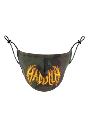 Haculla flame logo face mask - Green