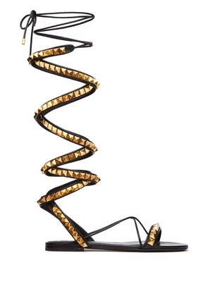 Valentino Garavani Rockstud No Limit flat sandals - Black