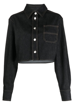REMAIN cropped denim shirt - Black