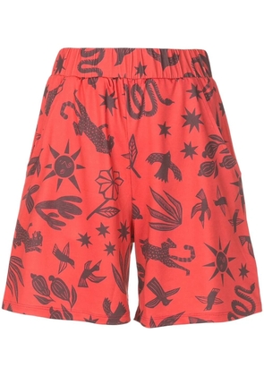 Lygia & Nanny Lara Estampado graphic-print shorts - Brown
