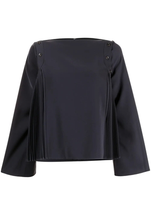 Adeam Peony crepe top - Blue