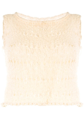 VOZ knitted crop top - Neutrals