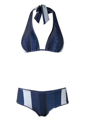 Amir Slama panelled bikini set - Blue