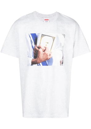 Supreme Bible-print T-shirt - Grey