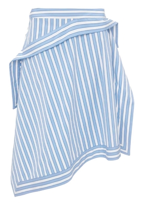 JW Anderson striped asymmetric midi skirt - Blue