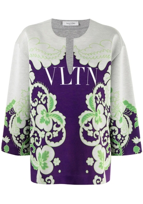 Valentino Garavani VLTN floral-print sweatshirt - Purple