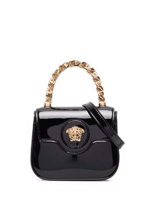 Versace La Medusa patent mini bag - Black
