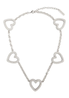 MACH & MACH heart-shape crystal necklace - Silver