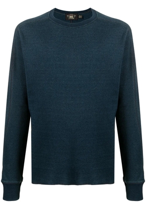 Ralph Lauren RRL CTN IND YD JACQUARD-CREWNECK-LONG SLEEVE-KNIT - Blue