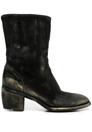 Madison.Maison metallic-effect mid-calf boots - Black