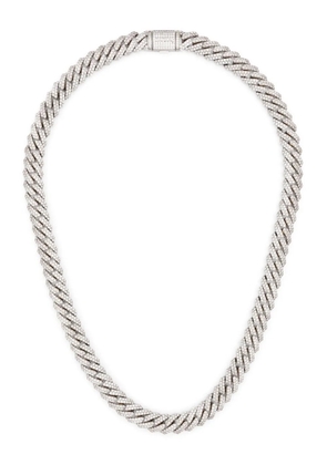 DARKAI mini Prong Pavé gemstone necklace - Silver