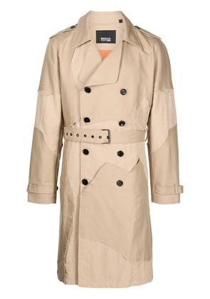 Mostly Heard Rarely Seen two-tone double-breasted coat - Brown