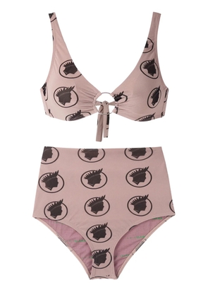 Amir Slama Índio high waisted bikinit set - Neutrals