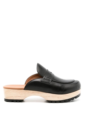 Sarah Chofakian Sarah leather clogs - Black