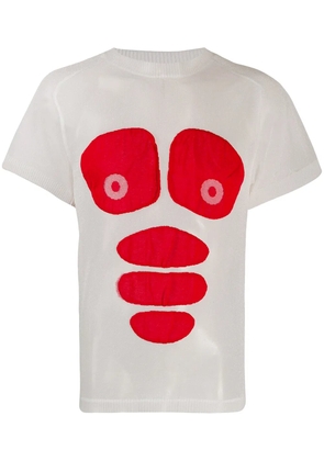 Walter Van Beirendonck Pre-Owned 2009 Explicit metallic glitter T-shirt - White